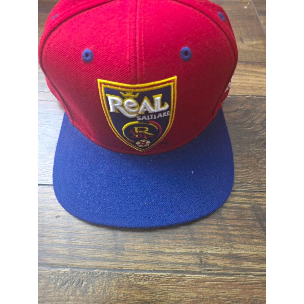 adidas Real Salt Lake Soccer Snapback Hat Cap Red/Blue One Size